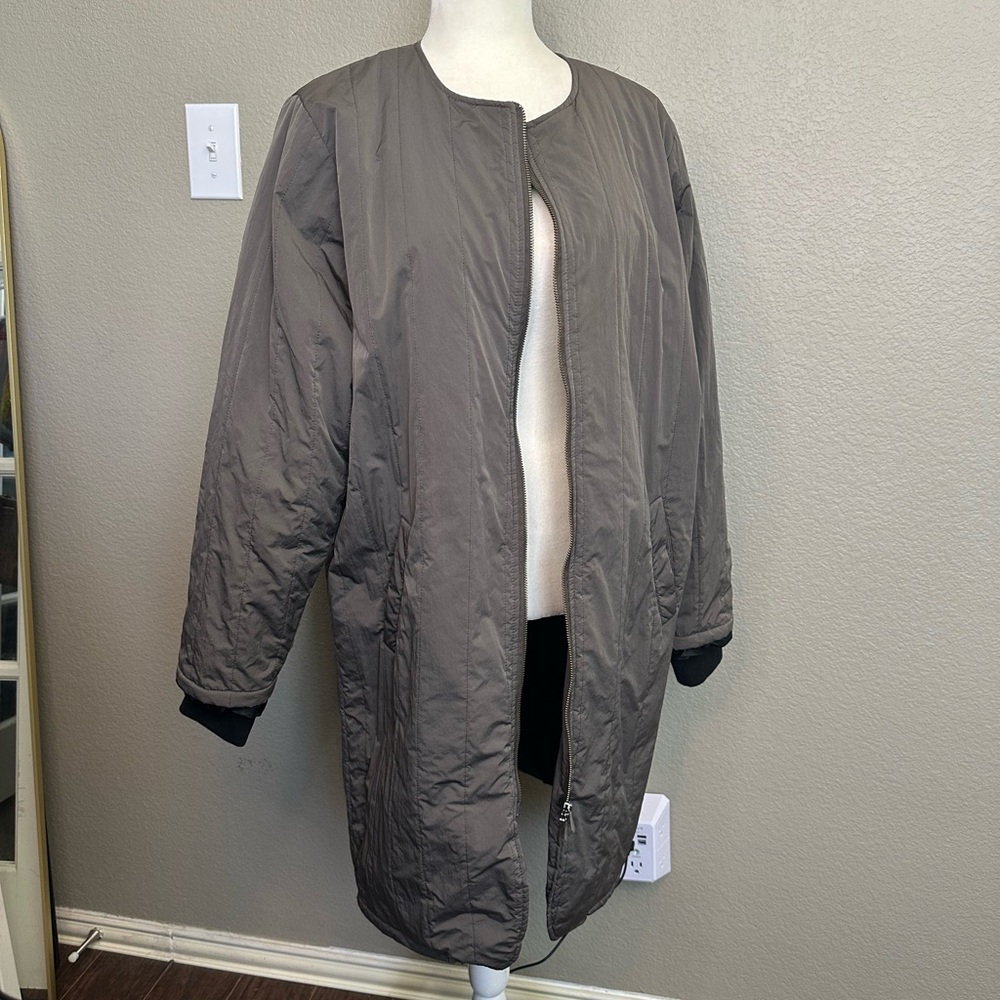 Won Hundred Women's Olive Army Green Longline Jacket